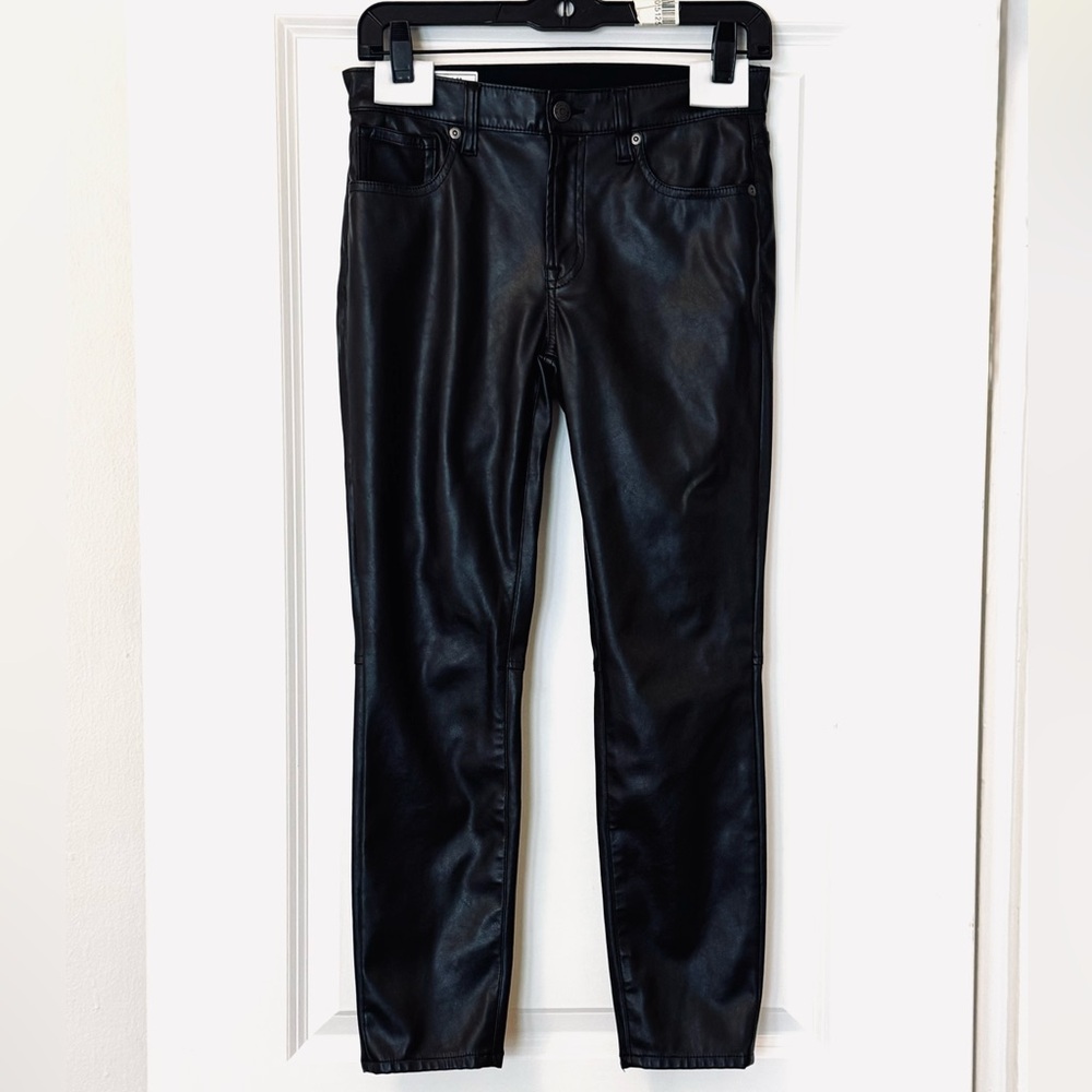 GAP Black Faux Leather Pants (Like-New!)